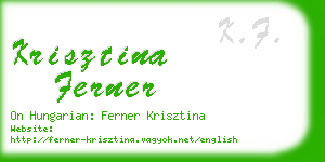 krisztina ferner business card
